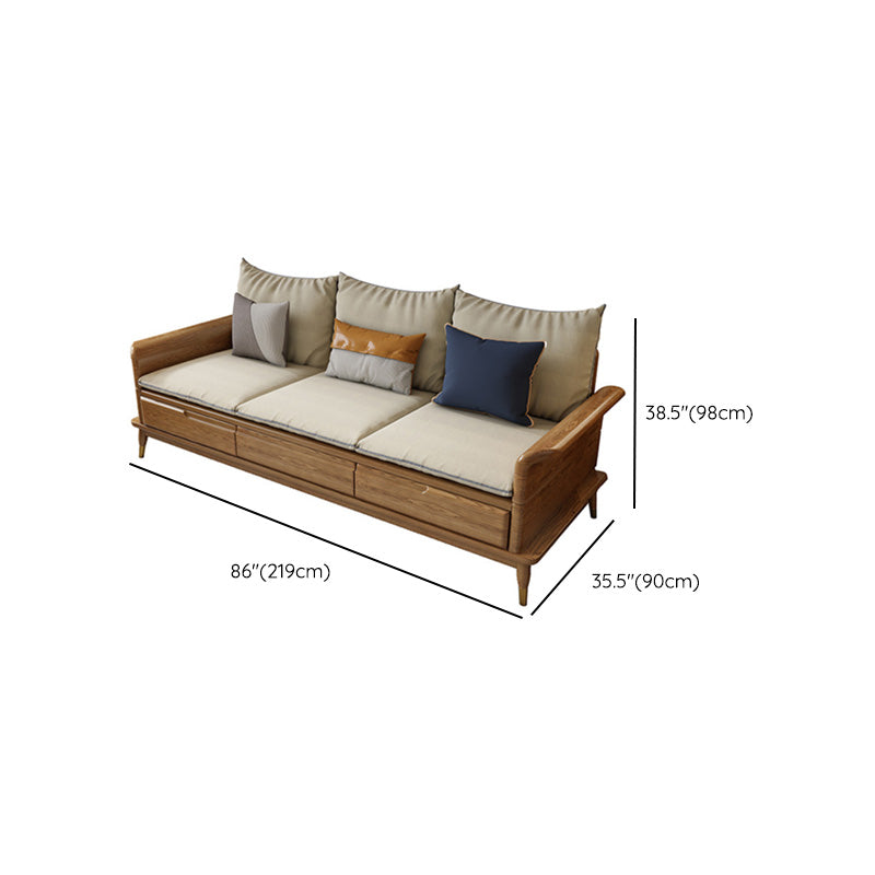Country/Farmhouse sofa Fabric Living Room Rolled Arm Seating