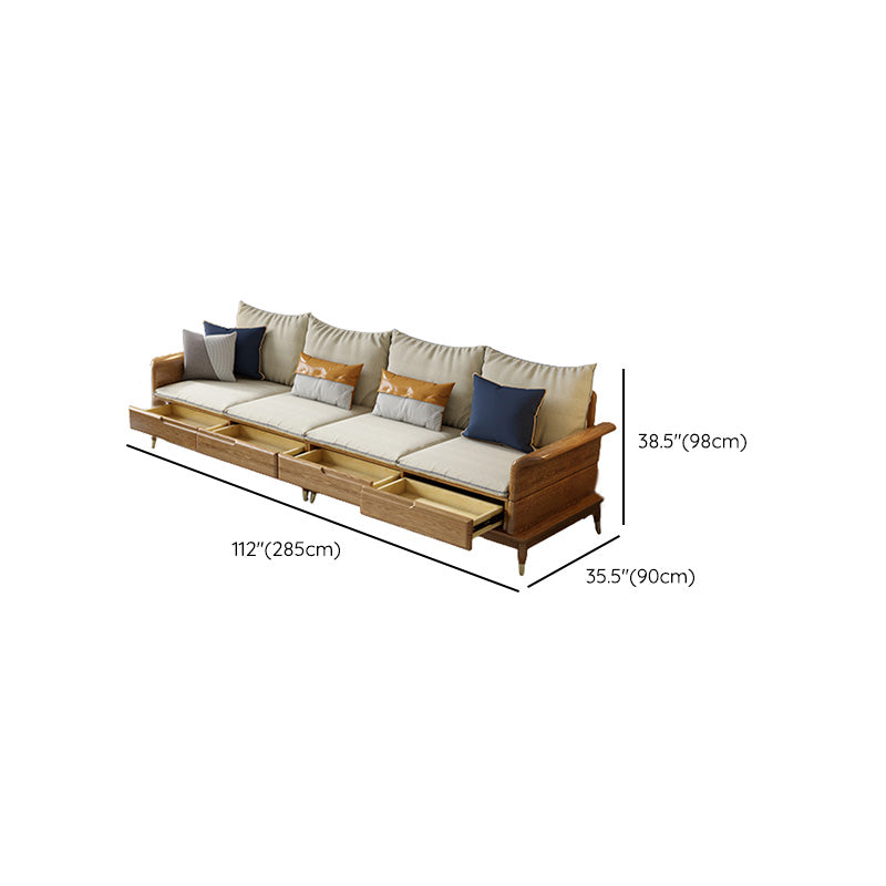 Country/Farmhouse sofa Fabric Living Room Rolled Arm Seating