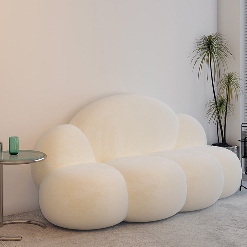 Armless Cushions Seating Standard Sofa in white for Bonus Room