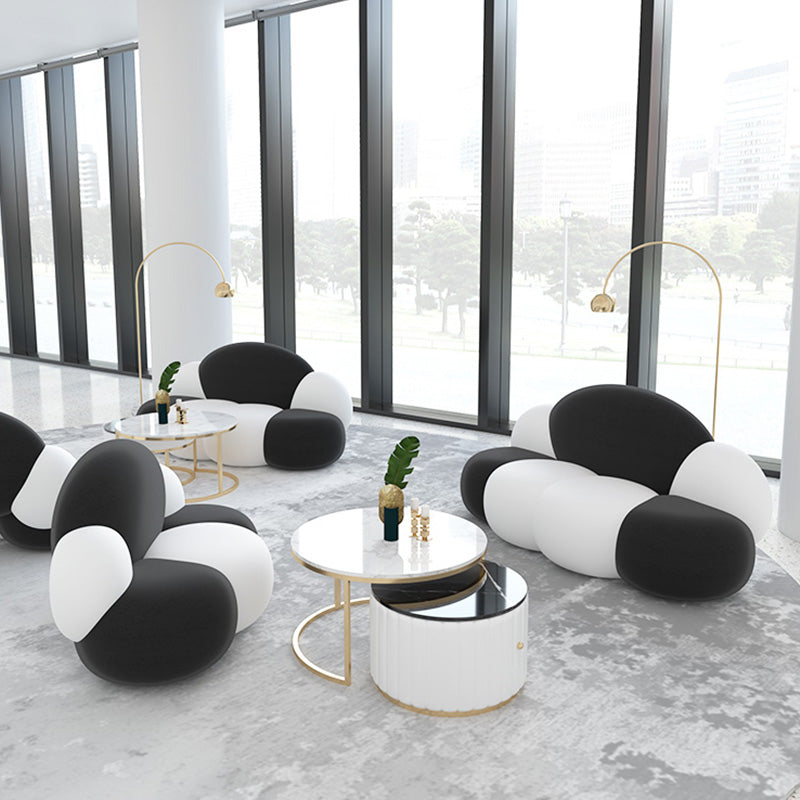 Armless Cushions Seating Standard Sofa in white for Bonus Room