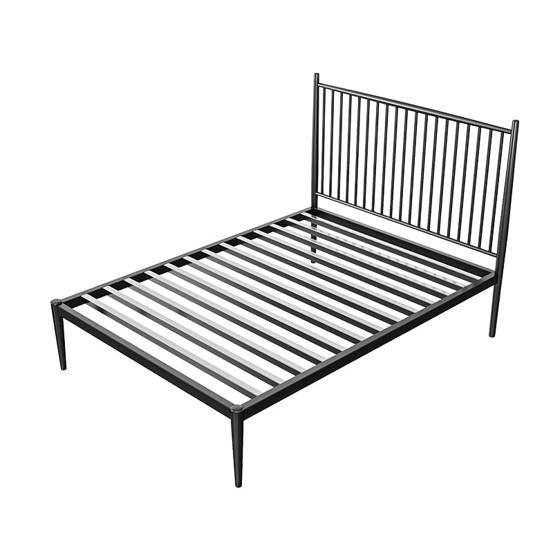 Contemporary Metal Open-Frame Bed Slat Rectangular Slat Bed with Metal Legs