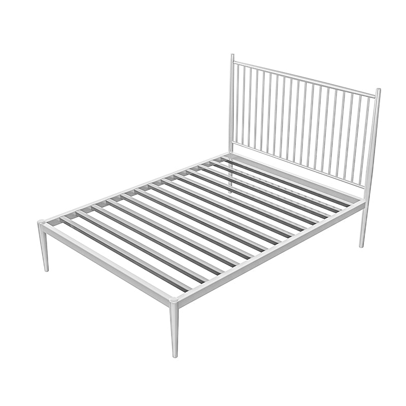 Contemporary Metal Open-Frame Bed Slat Rectangular Slat Bed with Metal Legs