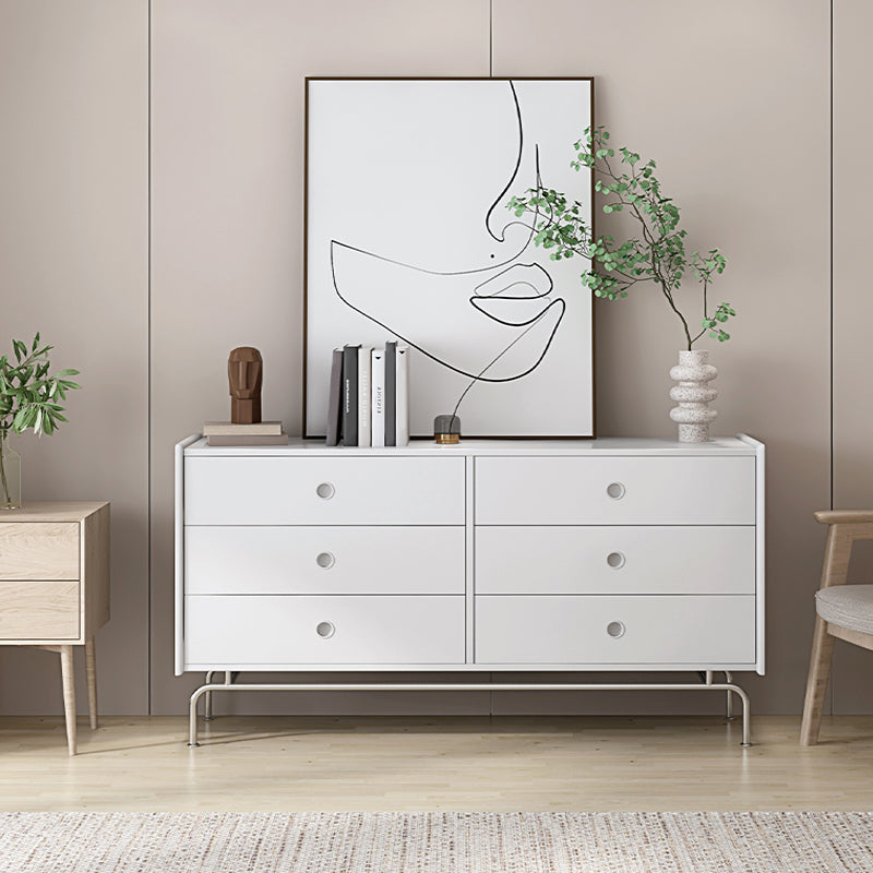 Mid-Century Modern Accent Chest with Drawers and Straight Legs in Brone