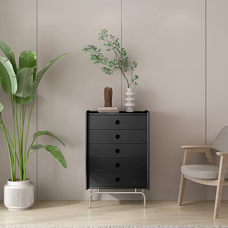 Mid-Century Modern Accent Chest with Drawers and Straight Legs in Brone