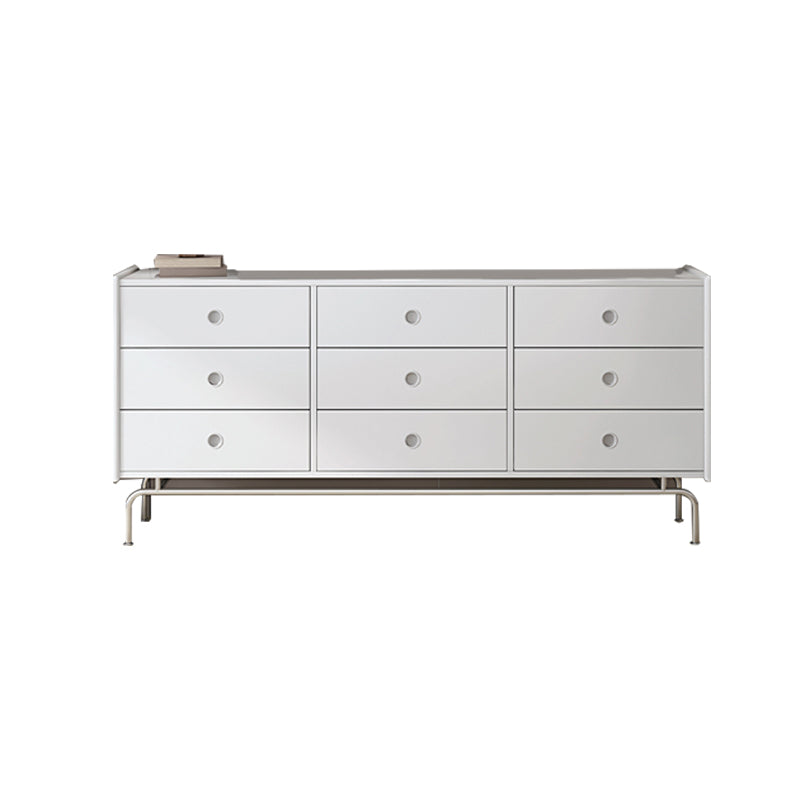Mid-Century Modern Accent Chest with Drawers and Straight Legs in Brone