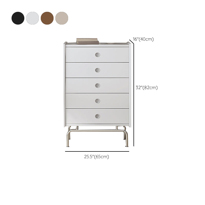 Mid-Century Modern Accent Chest with Drawers and Straight Legs in Brone