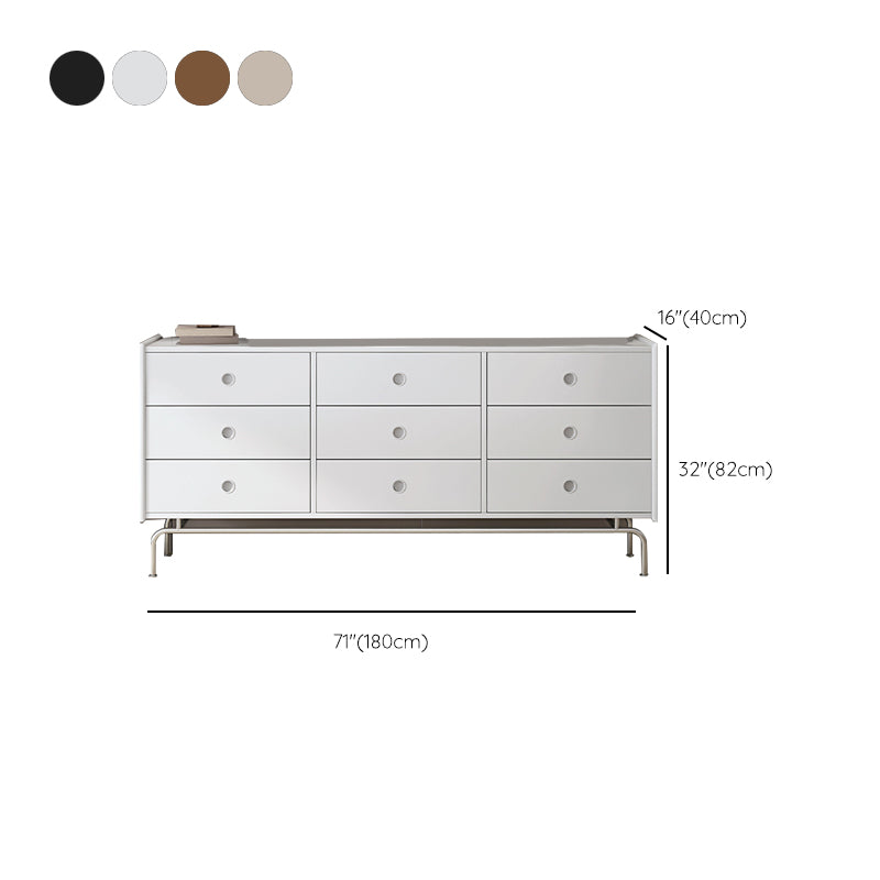 Mid-Century Modern Accent Chest with Drawers and Straight Legs in Brone