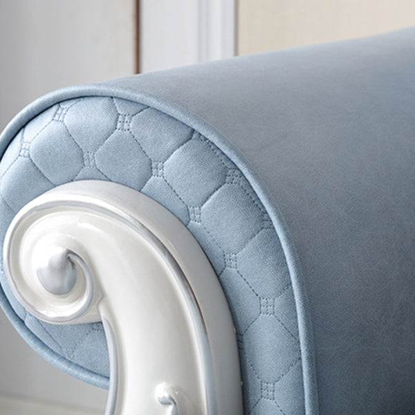 72" Wide French Country Sectional Sofa Leather Sleeper Sectional