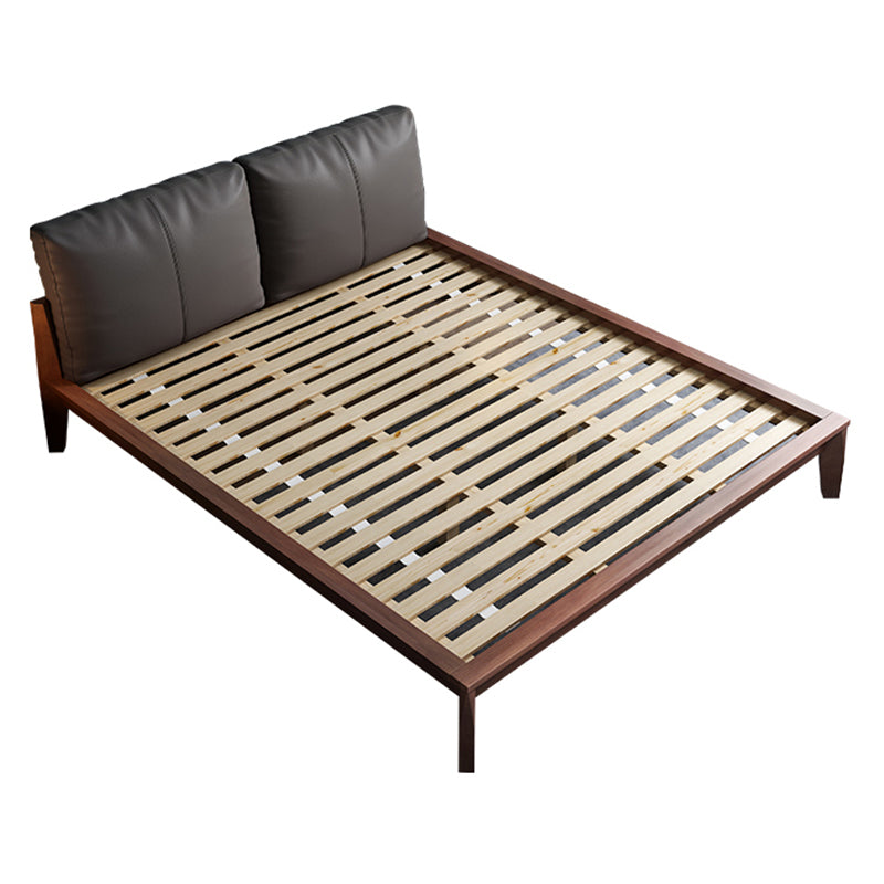 Modern Panel Bed No Distressing Wood Standard Bed Upholstered Headboard