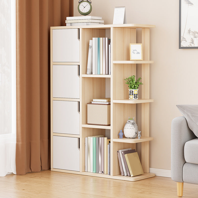 Simple Side Cabinet with Doors Modern Faux Wood Accent Cabinet