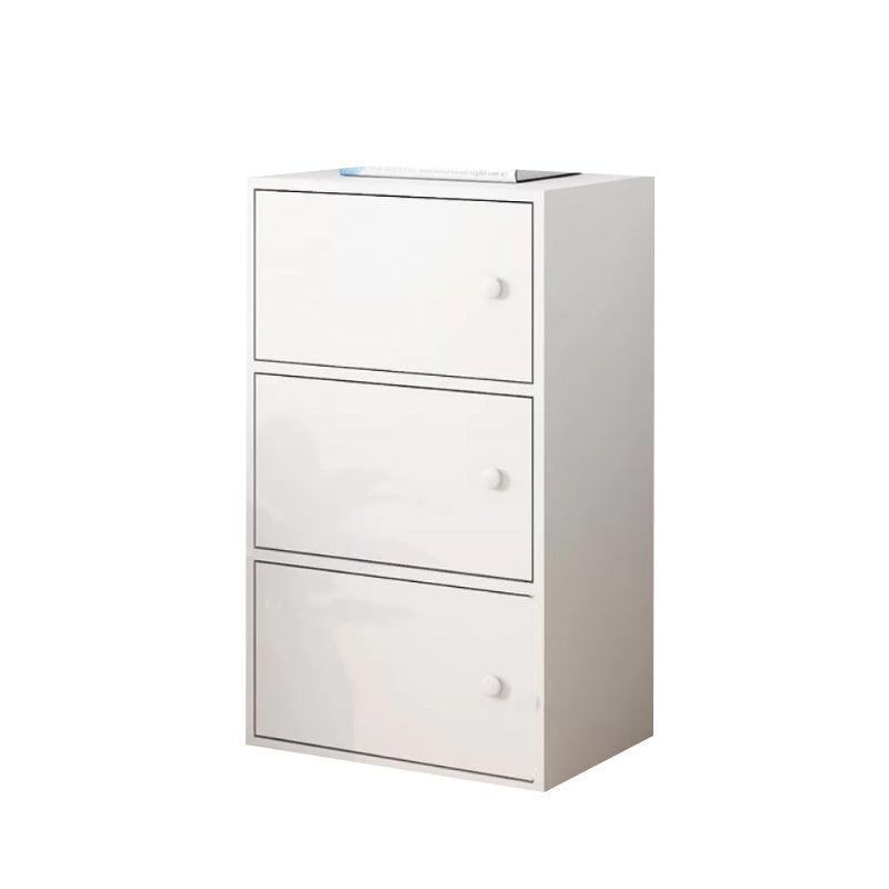 Simple Side Cabinet with Doors Modern Faux Wood Accent Cabinet