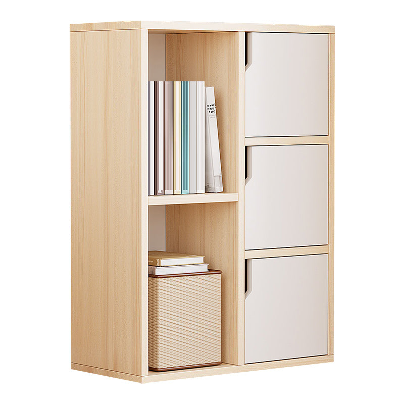 Simple Side Cabinet with Doors Modern Faux Wood Accent Cabinet