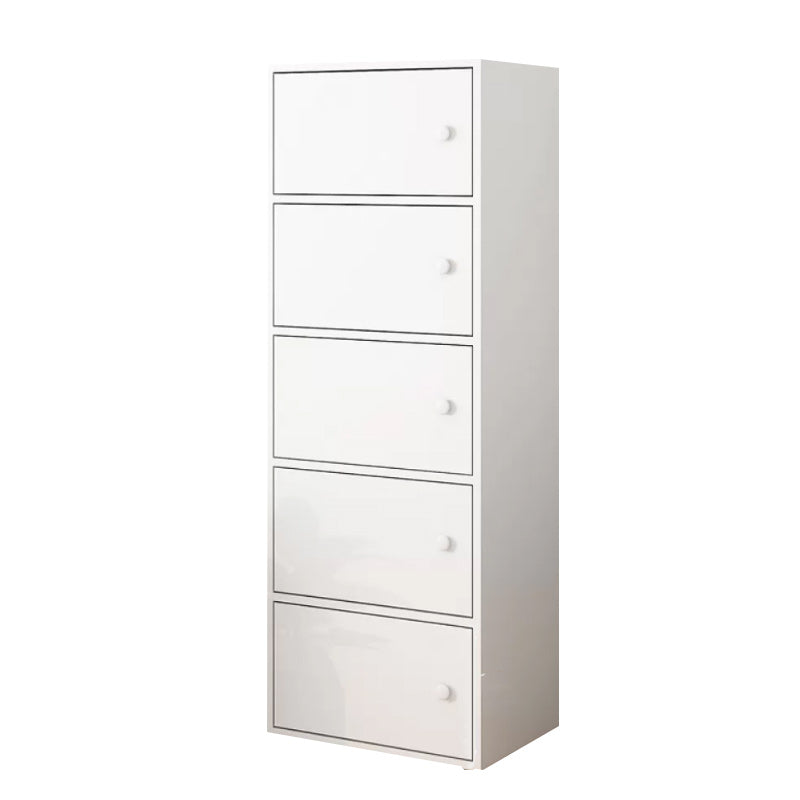 Simple Side Cabinet with Doors Modern Faux Wood Accent Cabinet
