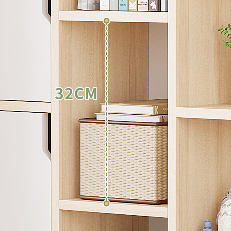 Simple Side Cabinet with Doors Modern Faux Wood Accent Cabinet