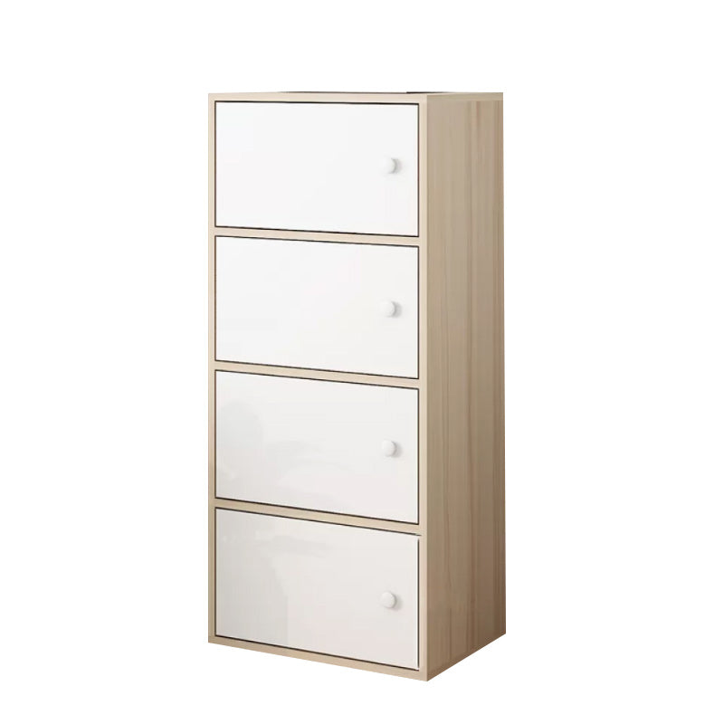 Simple Side Cabinet with Doors Modern Faux Wood Accent Cabinet