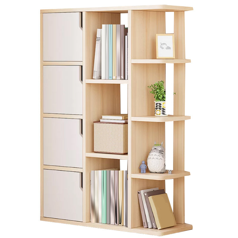 Simple Side Cabinet with Doors Modern Faux Wood Accent Cabinet