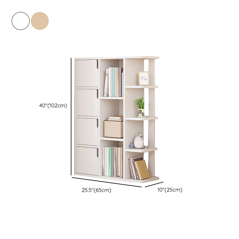 Simple Side Cabinet with Doors Modern Faux Wood Accent Cabinet