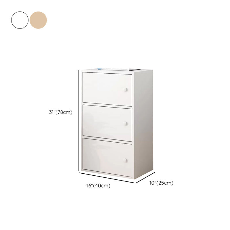 Simple Side Cabinet with Doors Modern Faux Wood Accent Cabinet