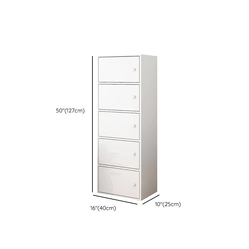 Simple Side Cabinet with Doors Modern Faux Wood Accent Cabinet