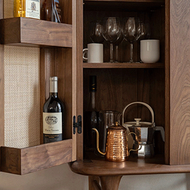 Rectangle Storage Cabinet Solid Wood Standard Cabinet with Doors