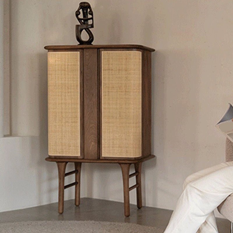 Rectangle Storage Cabinet Solid Wood Standard Cabinet with Doors