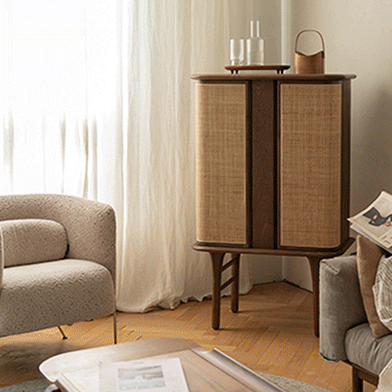 Rectangle Storage Cabinet Solid Wood Standard Cabinet with Doors