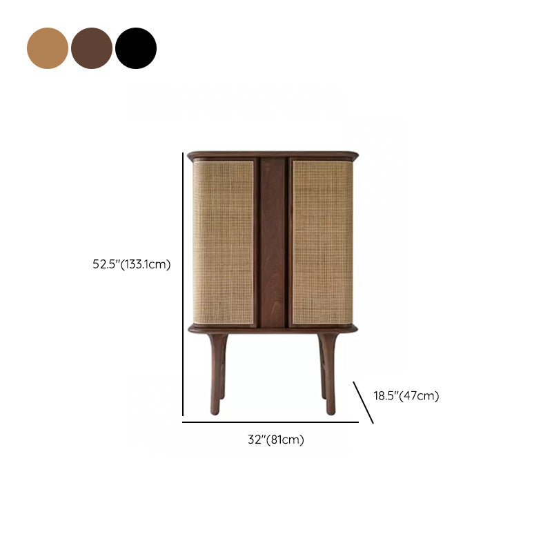 Rectangle Storage Cabinet Solid Wood Standard Cabinet with Doors