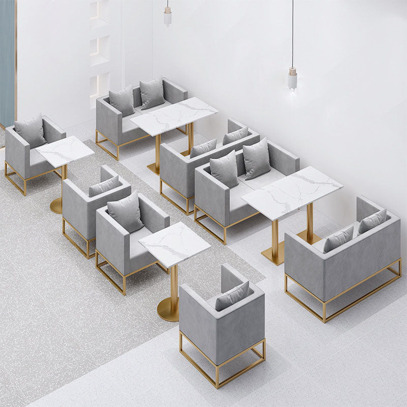 26" Wide Contemporary Gray Sofa Square Arm Sofa for Bonus Room