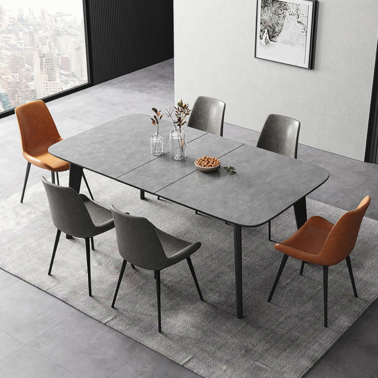 Rectangle Extendable Dining Table Modern Stone Dining Table for Dining Room