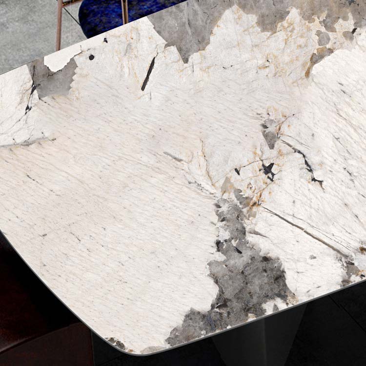 Industrial Style Dining Sintered Stone Table Dining Rectangle Table for Home Use