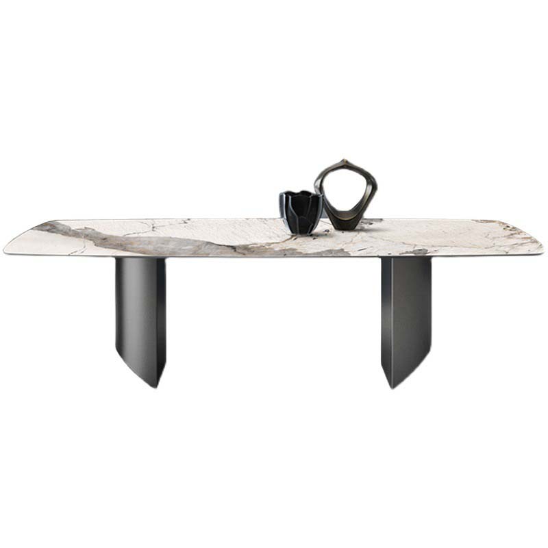 Industrial Style Dining Sintered Stone Table Dining Rectangle Table for Home Use