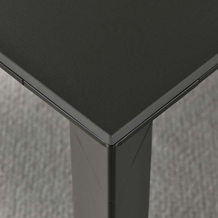 Industrial Dining Sintered Stone Table Dining Rectangle Table with Metal Legs for Home