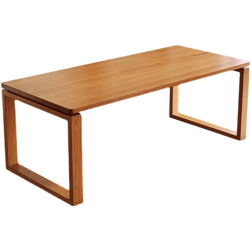 Modern Double Pedestal Dining Table Pine Wood Table for Dining Room