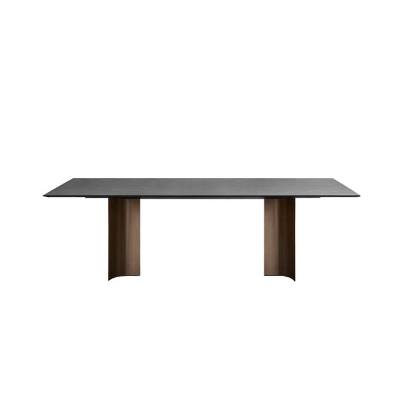 Industrial Style Sintered Stone Dining Table Rectangle Dining Table for Kitchen