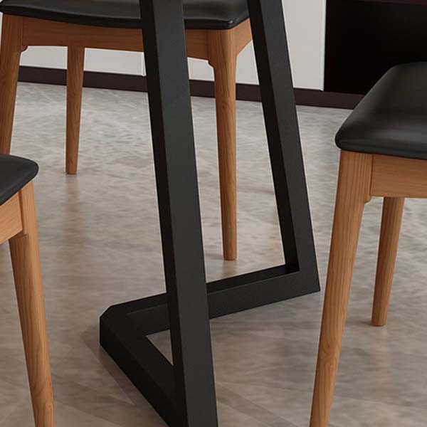 Modern Double Pedestal Dining Table Pine Wood Table for Dining Room Cafe