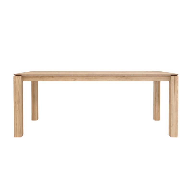 Modern 4 Legs Pedestal Dining Table Pine Wood Table for Dining Room