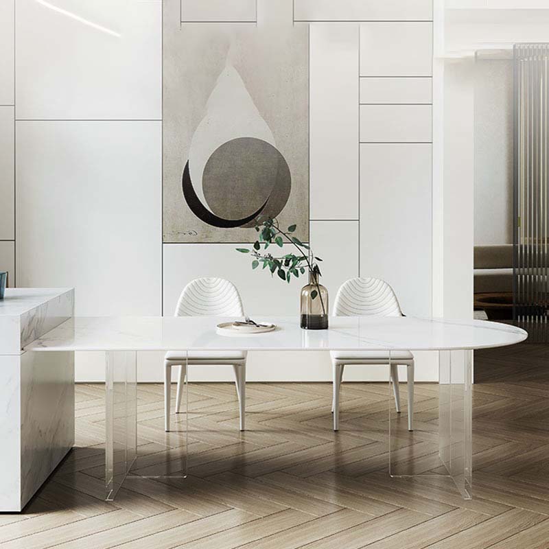 Modern Style Dining Sintered Stone Table Dining Plastic Table for Home Use