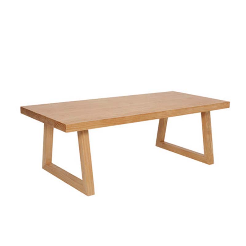 Modern Double Pedestal Dining Table Wood Table for Kitchen Dining Room