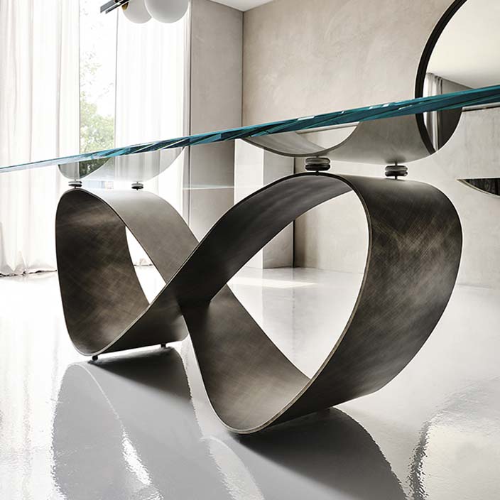Industrial Sintered Stone Table Rectangle Table with Metal Legs for Kitchen