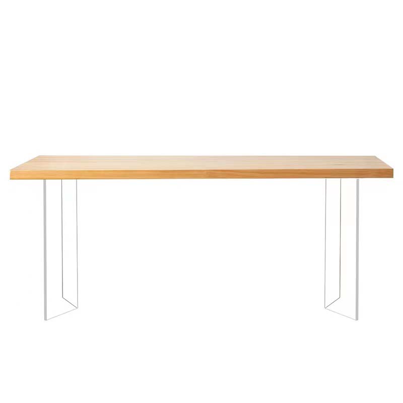 Modern Double Pedestal Dining Table Wood Table for Dining Room Kitchen