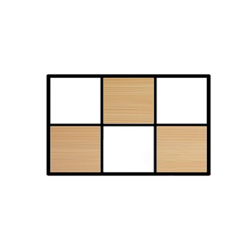 Contemporary Wooden Bookcase Floating Natural Closed Back Bookshelf