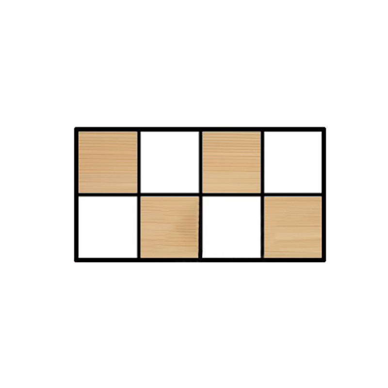 Contemporary Wooden Bookcase Floating Natural Closed Back Bookshelf