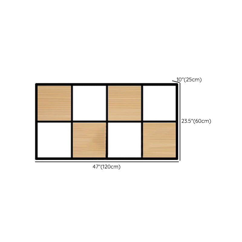 Contemporary Wooden Bookcase Floating Natural Closed Back Bookshelf