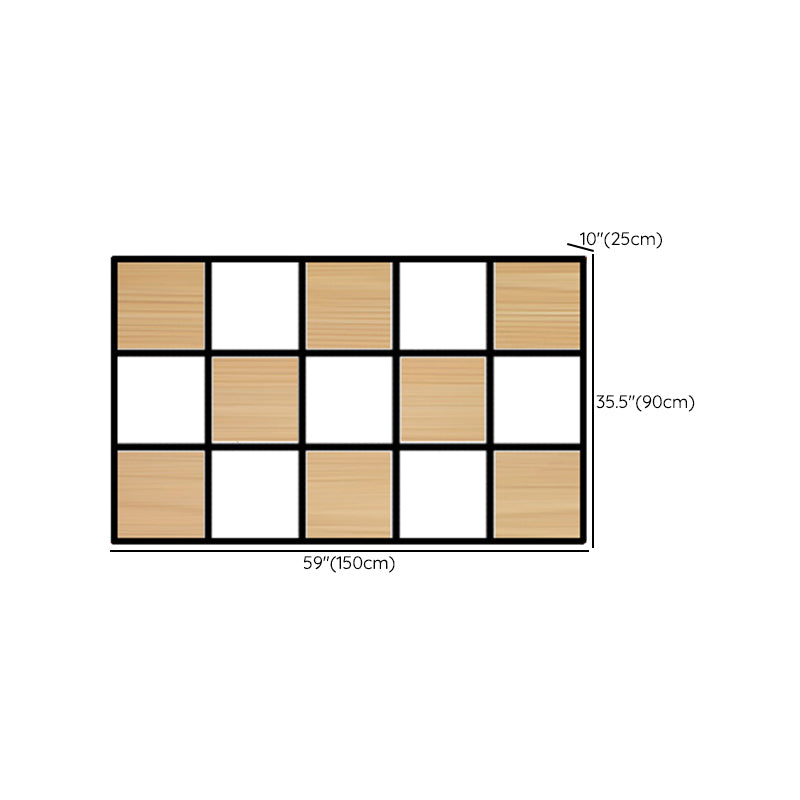 Contemporary Wooden Bookcase Floating Natural Closed Back Bookshelf