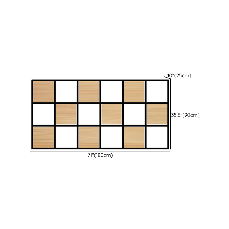 Contemporary Wooden Bookcase Floating Natural Closed Back Bookshelf