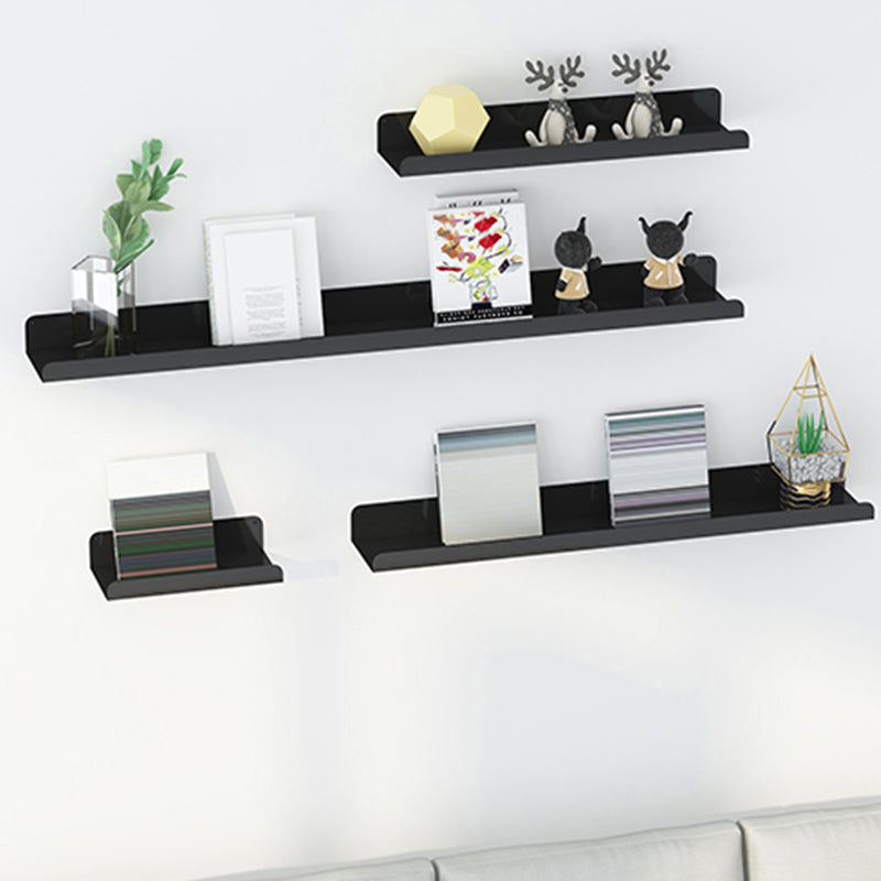 Metal Closed Back Bookcase Floating Glam Wall Mounted Bookshelf