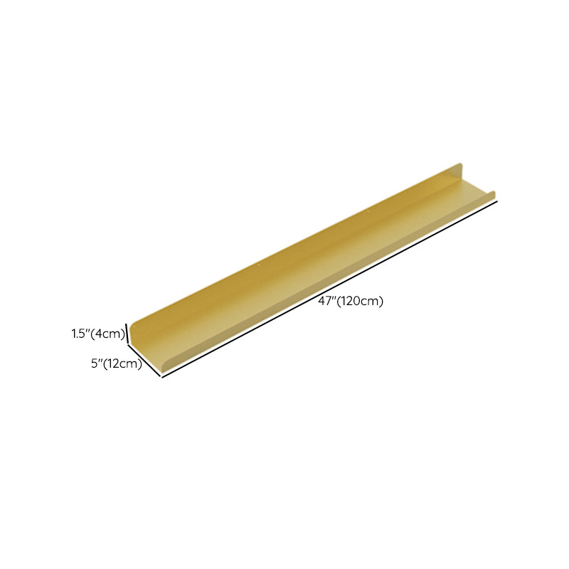 Metal Closed Back Bookcase Floating Glam Wall Mounted Bookshelf