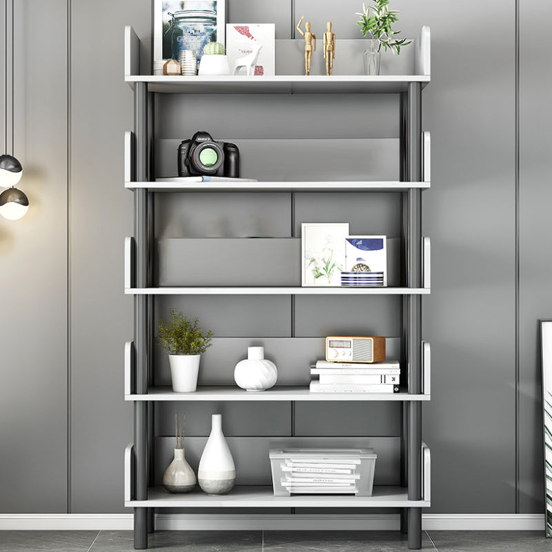 Contemporary Standard Bookshelf Engineered Wood Bookcase with Shelves
