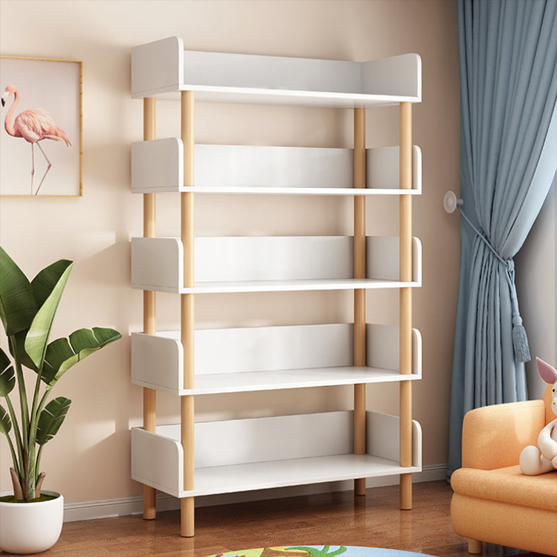 Contemporary Standard Bookshelf Engineered Wood Bookcase with Shelves