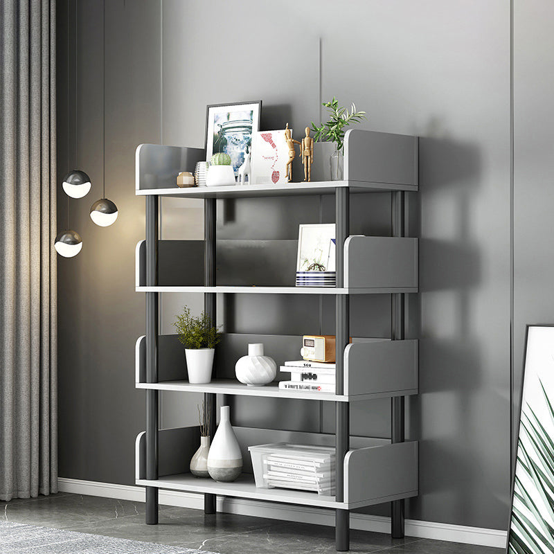 Contemporary Standard Bookshelf Engineered Wood Bookcase with Shelves